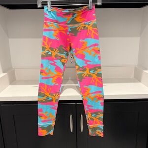 Letarte Pink and Blue Camouflage Women’s Leggings. Size S